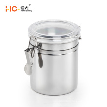 stainless steel airtight storage jar with lid kitchen canister sets